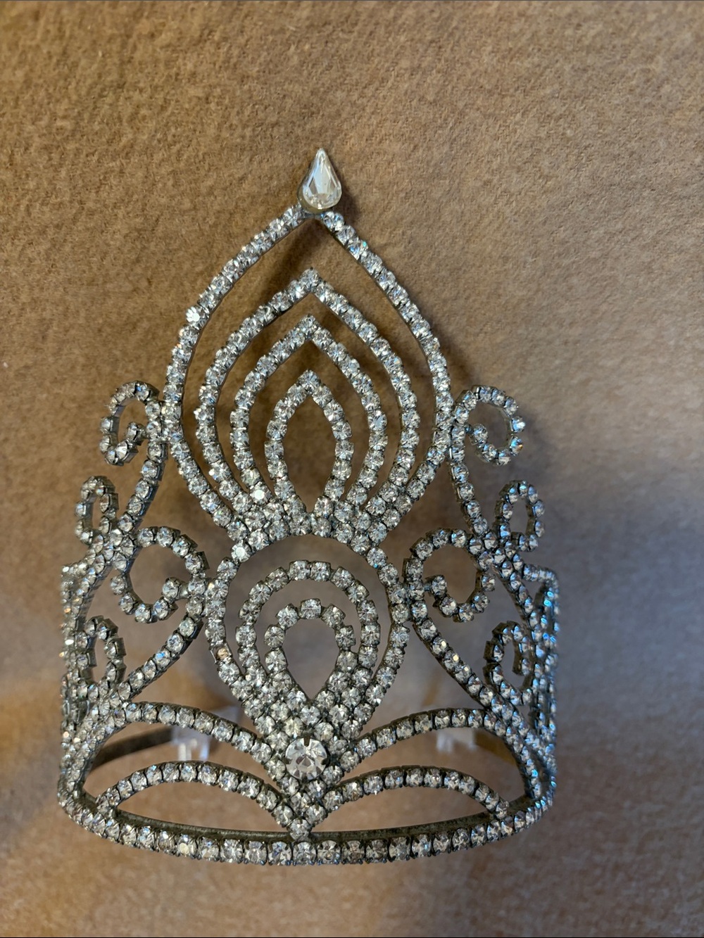 Crystal Rhinestone Tiara Crown - Silver Sparkle Hair Accessory